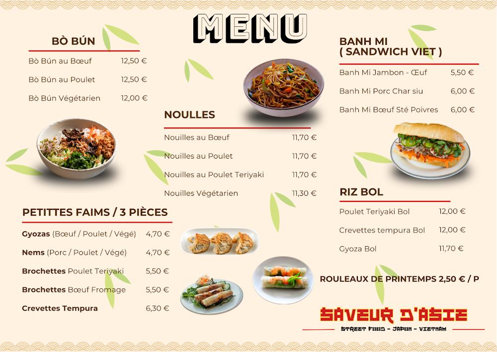 Saveur d'Asie | Plats Viennamnien et Japonais à emporter - Menu Image 1